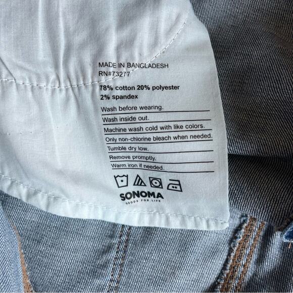 NWT! Sonoma Medium Wash Distressed High Rise Shorts Size 24W - Picture 4 of 8